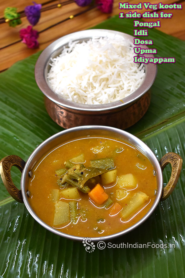 Mixed veg kootu 1 side dish for 6 to 7 breakfast recipes