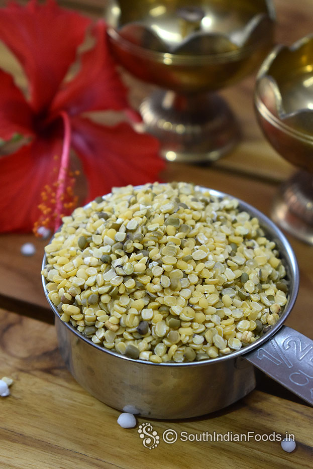Take 1 cup moong dal