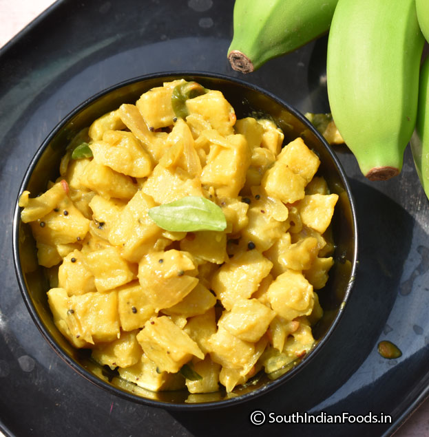 Raw banana stir fry
