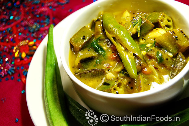 Okra tamarind curry