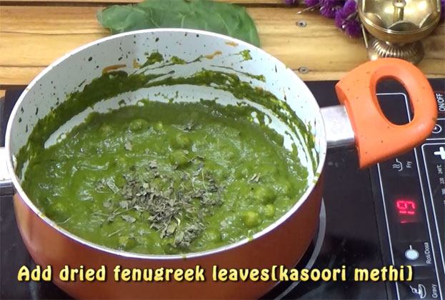 Add kasoori methi, cut off heat