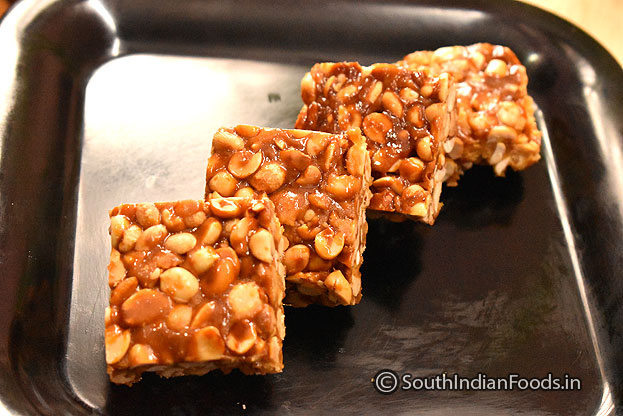 Peanut chikki with jaggery