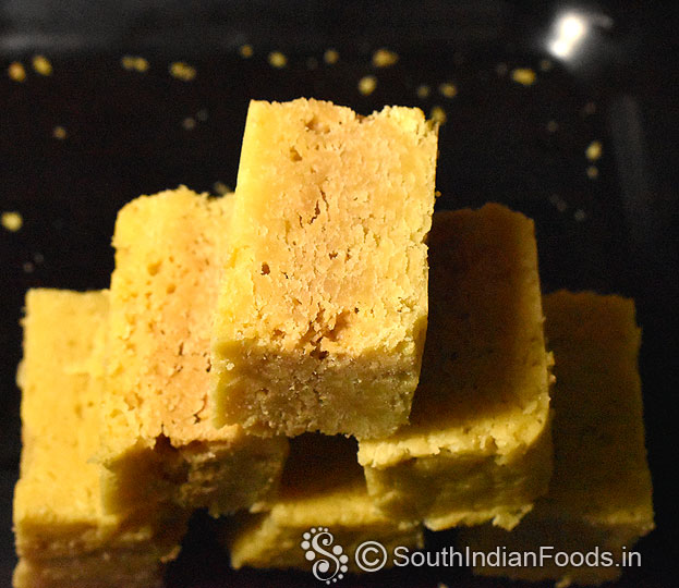 Perfect textured mysore pak