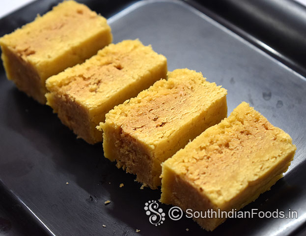 Crispy mysore pak recipe step 18