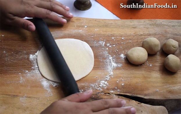 Poori and Green peas poori masala step  19