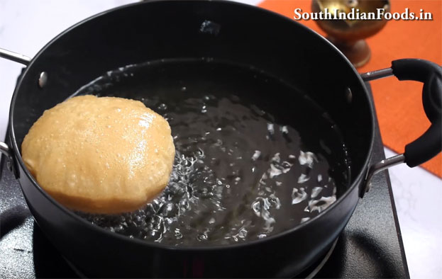 Poori and Green peas poori masala step  23