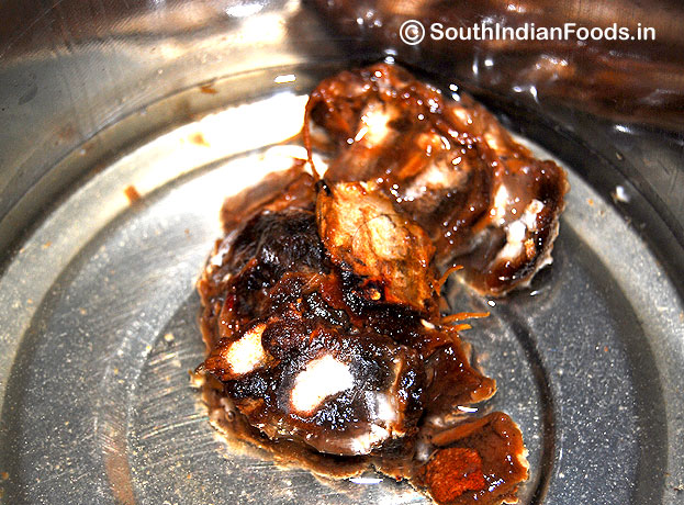 Soak tamarind for 15 min then squeeze & extract tamarind water