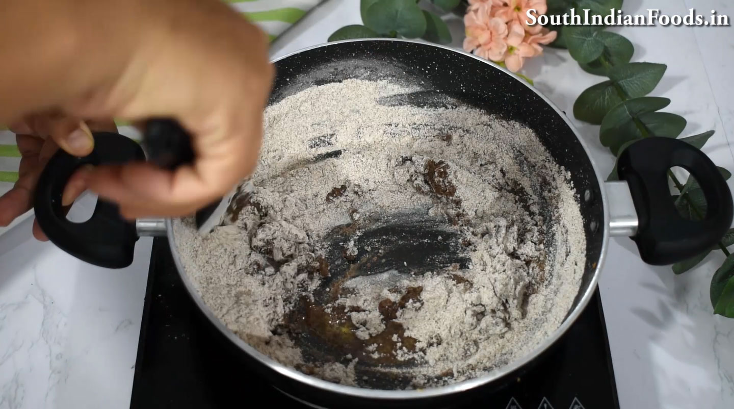 Ragi jaggery ladoo step 9