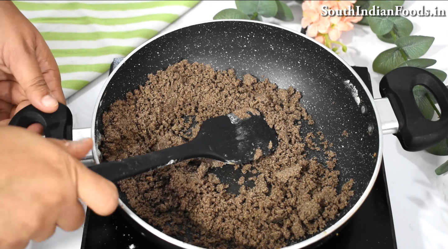 Ragi jaggery ladoo step 10