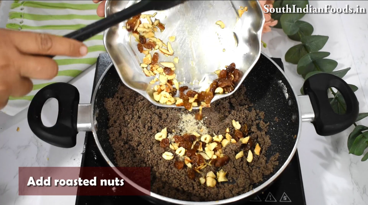 Ragi jaggery ladoo step 11