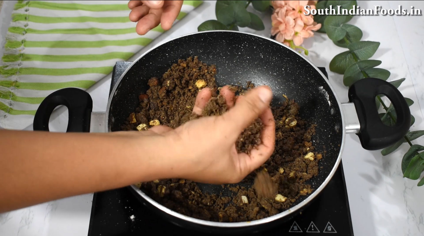 Ragi jaggery ladoo step 16