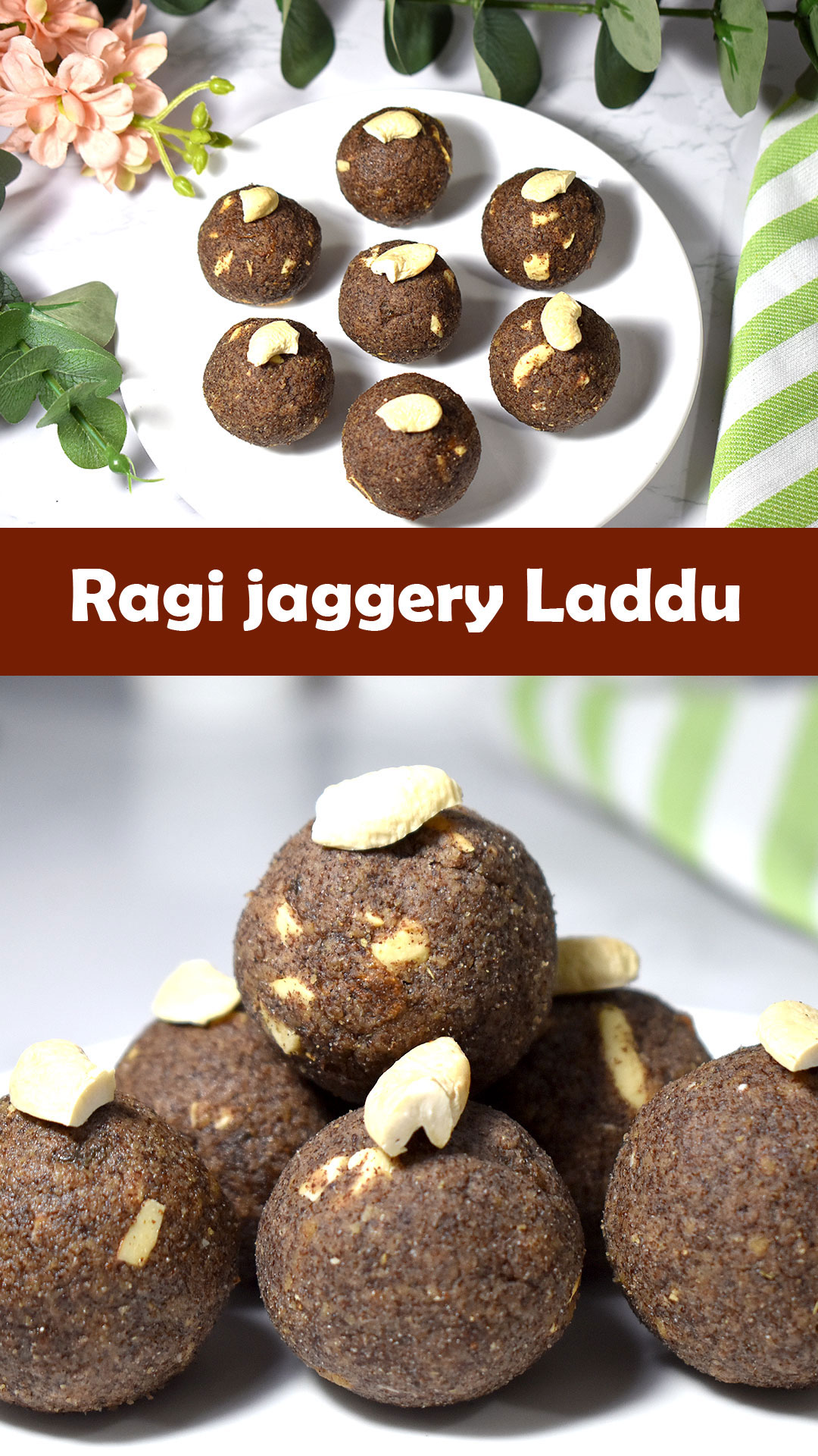 Ragi jaggery ladoo