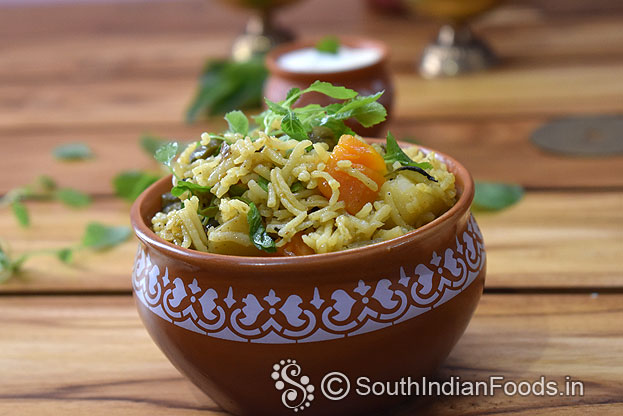 Mustard greens biryani