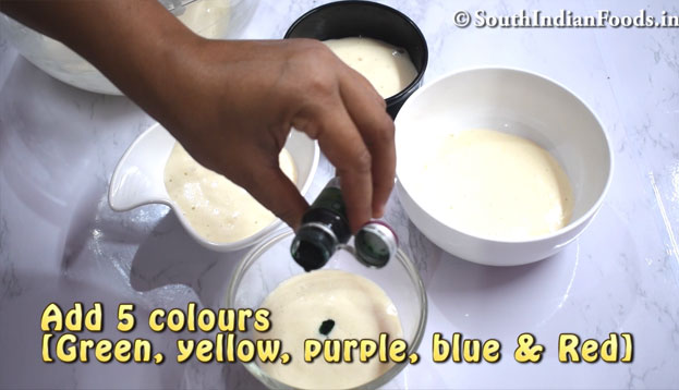 Rainbow swiss roll cake recipe step 13