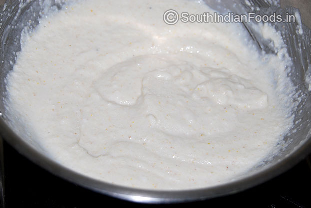 Curd mixed white rava batter