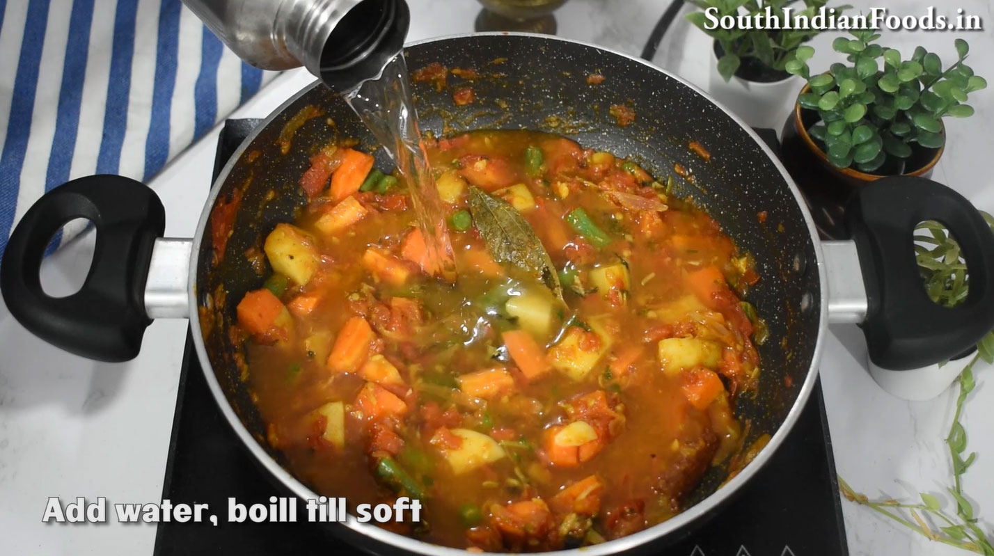 Red rice idiyappam & salna step