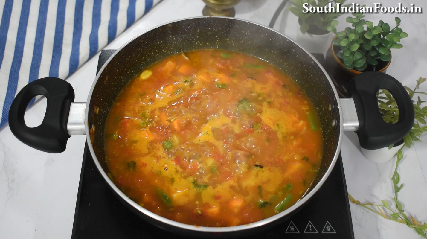 Red rice idiyappam & salna step