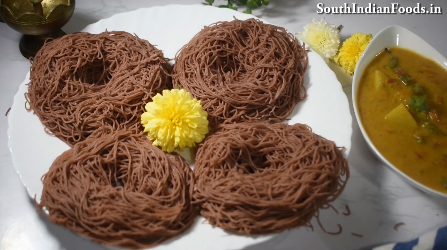 Red rice idiyappam & salna step