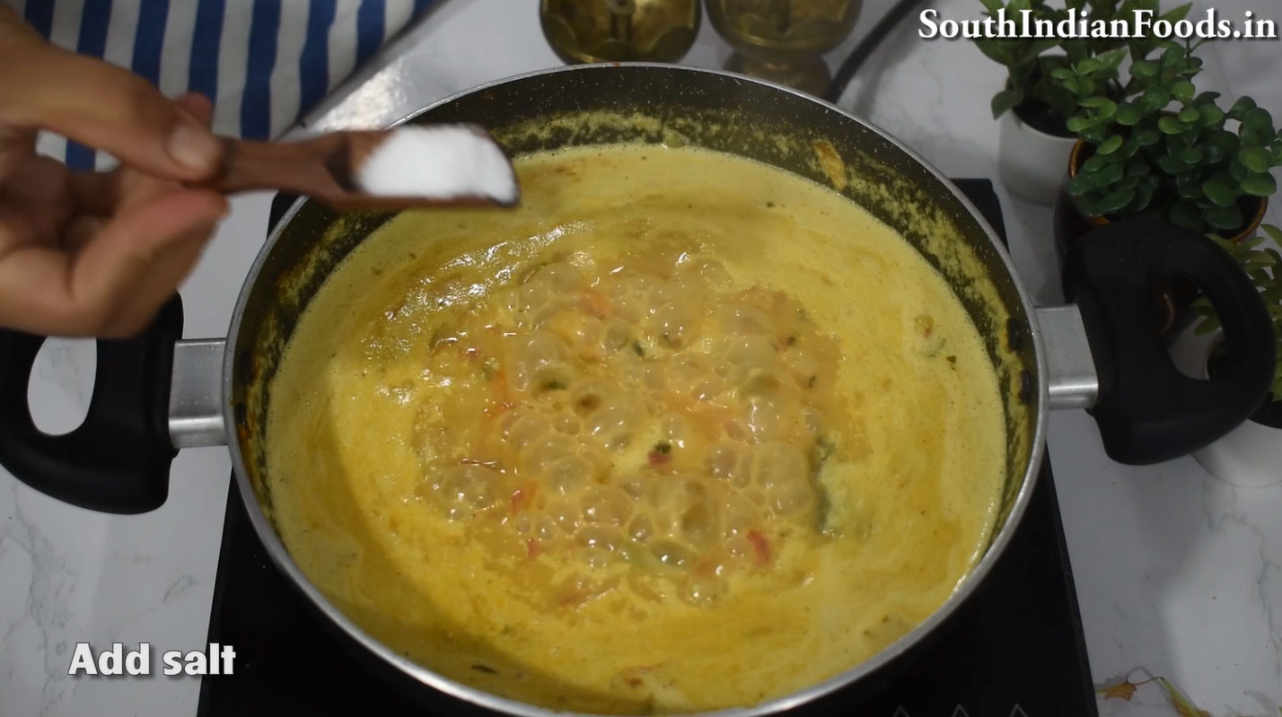 Red rice idiyappam & salna step