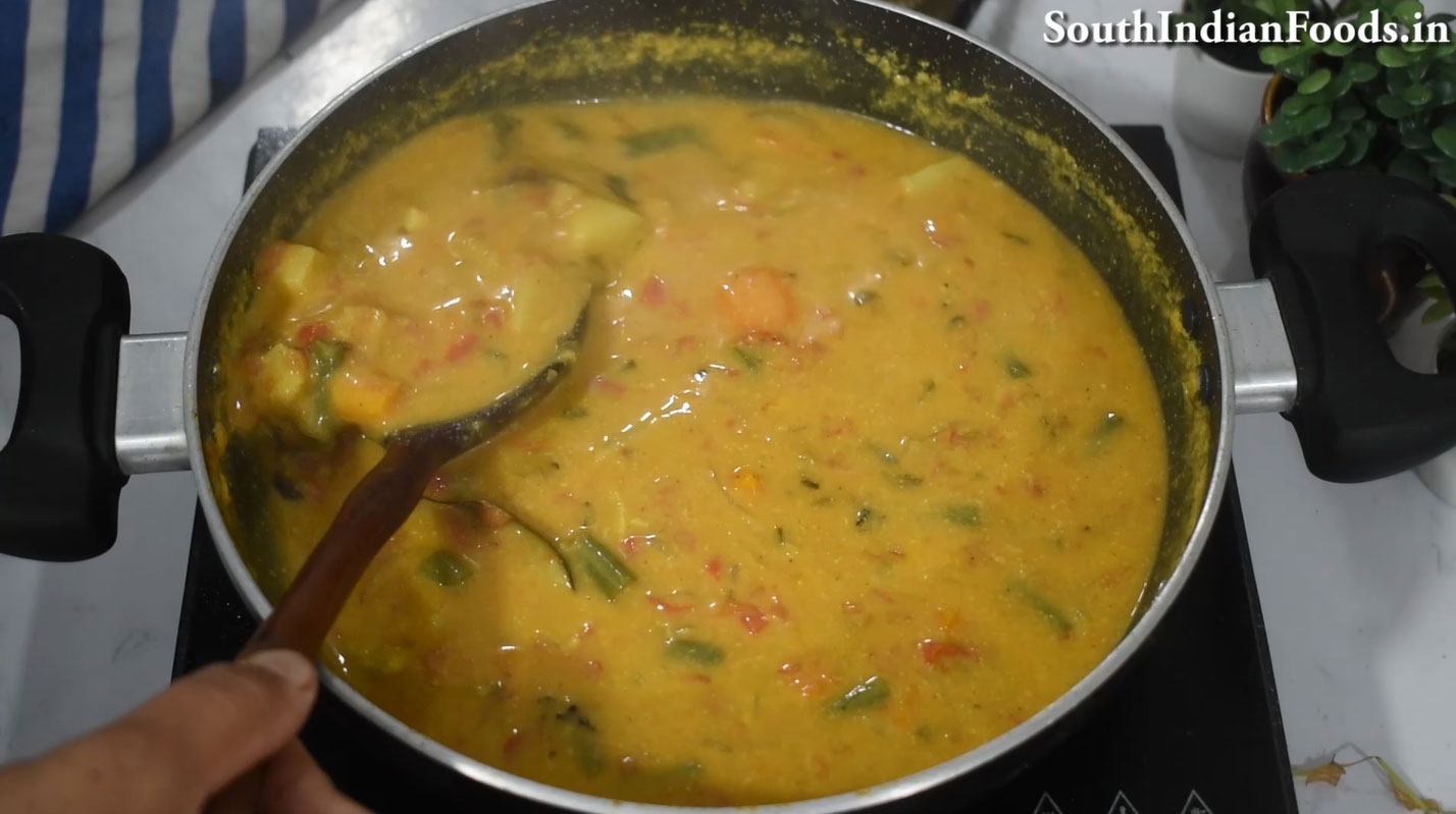 Red rice idiyappam & salna step