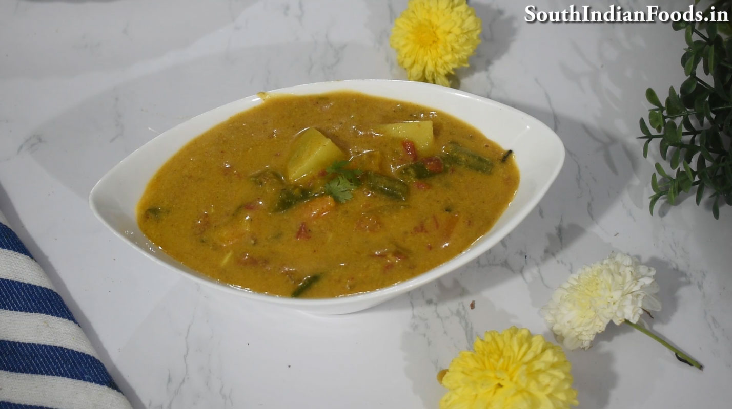 Red rice idiyappam & salna step