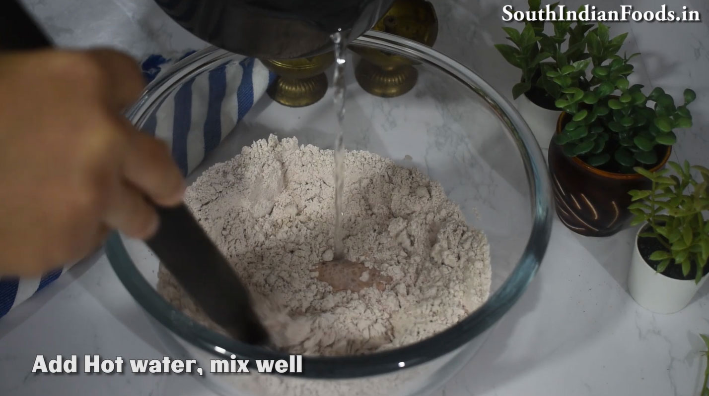 Red rice idiyappam & salna step