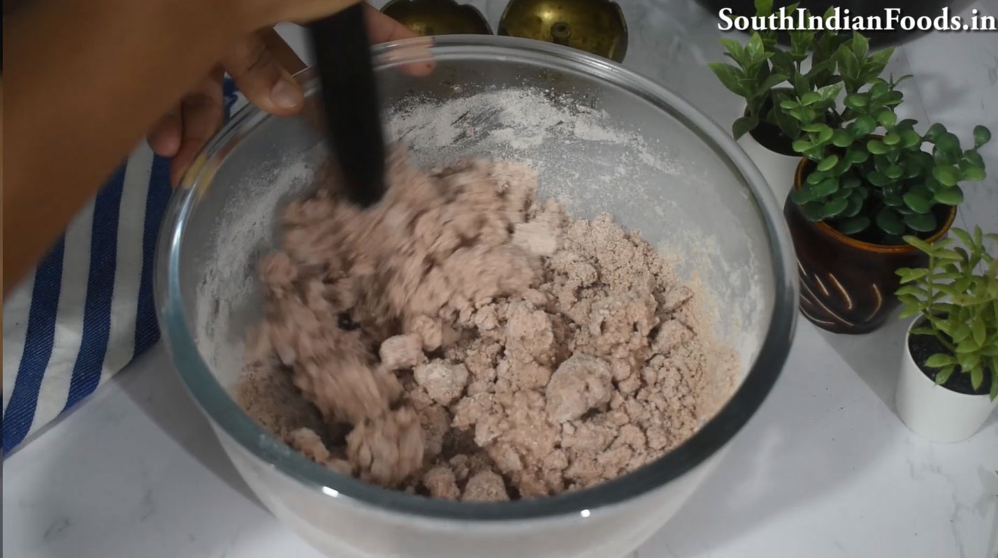 Red rice idiyappam & salna step