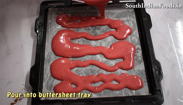 Red velvet swiss roll cake step 17