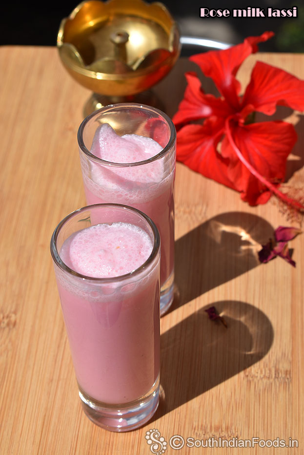 Rose milk lassi