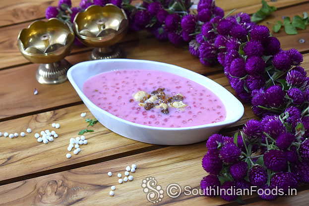 Javvarisi rose payasam ready