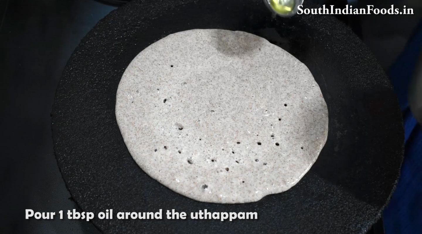 Spongy ragi uthappam 16