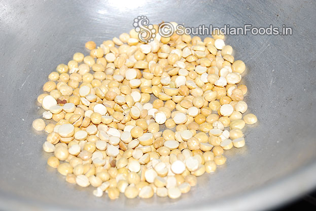 Dry roast roasted gram till you get nice aroma & let it cool