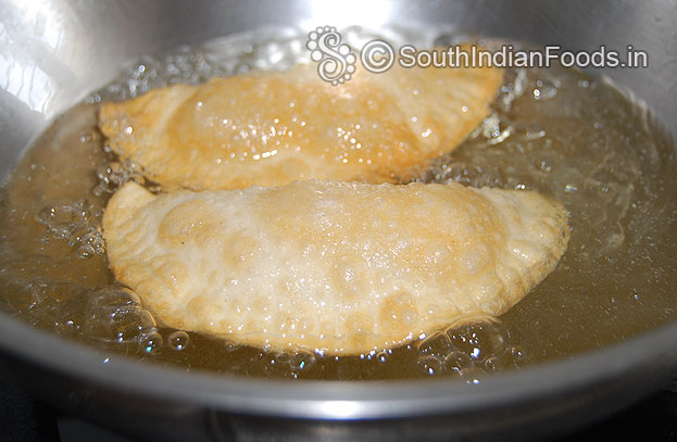 Flip over deep fry both sides then take it out