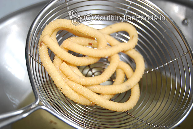 Once its ready or oil sound disappears then take it out drain on absorbent paper.