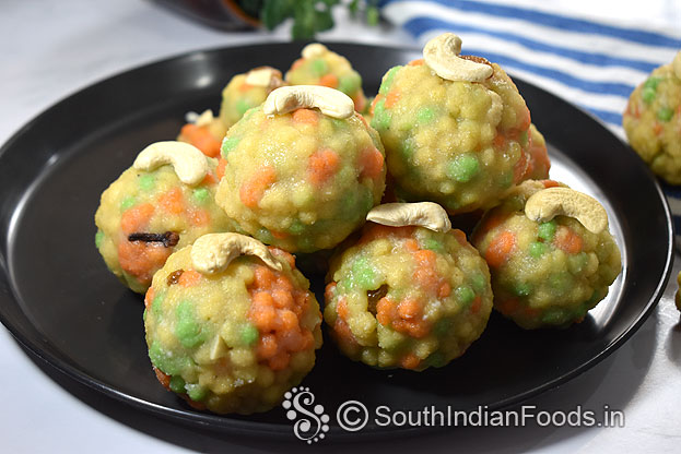  Tri-color boondi ladoo