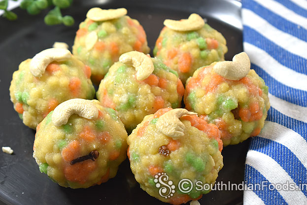  Tri-color boondi ladoo