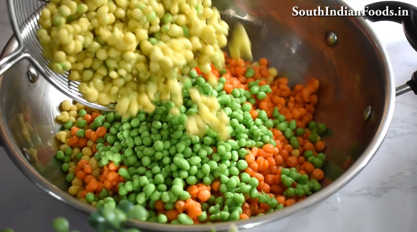 Tri-color boondi ladoo