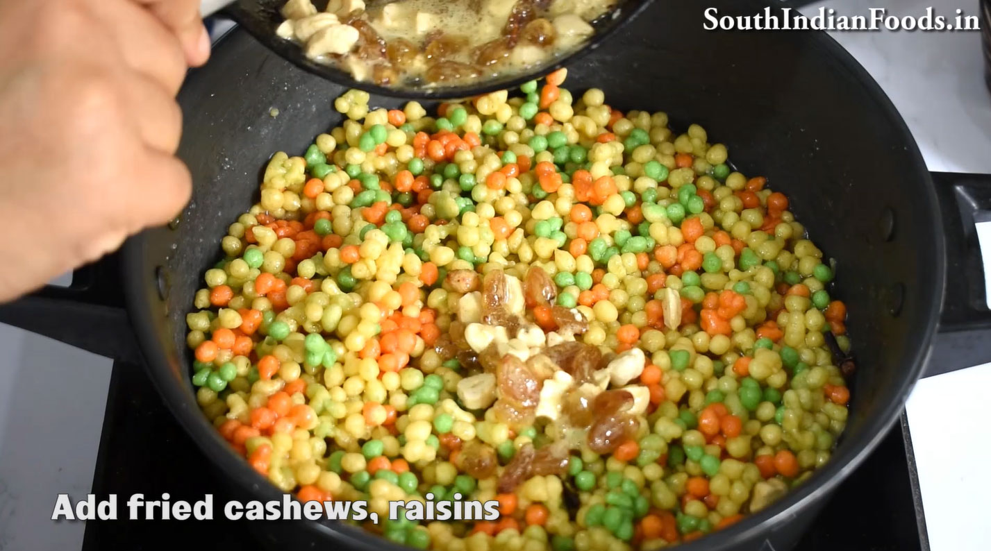  Tri-color boondi ladoo