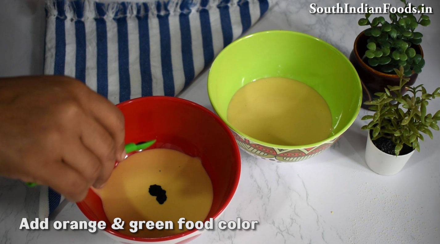  Tri-color boondi ladoo