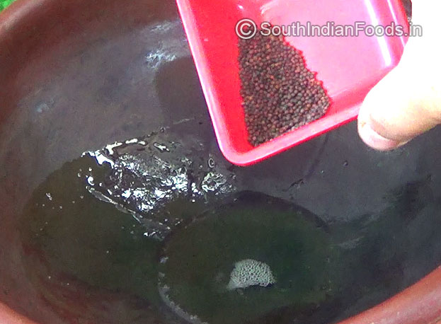 Heat oil in a pan, add mustard seeds