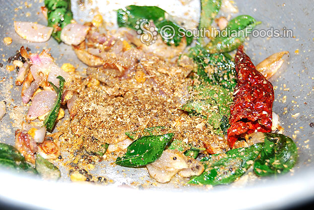 Add coriander & pepper powder