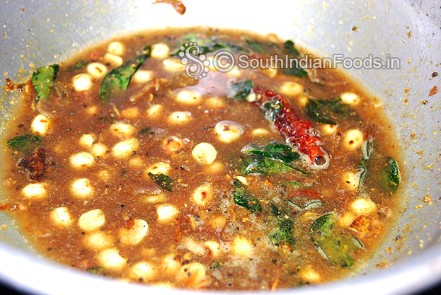 Add tamarind juice[tamarind water or puree]