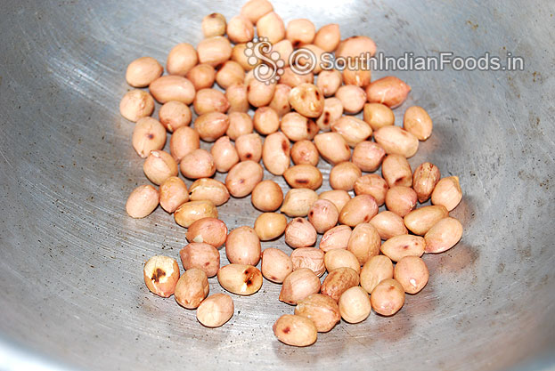 Dry roast peanuts
