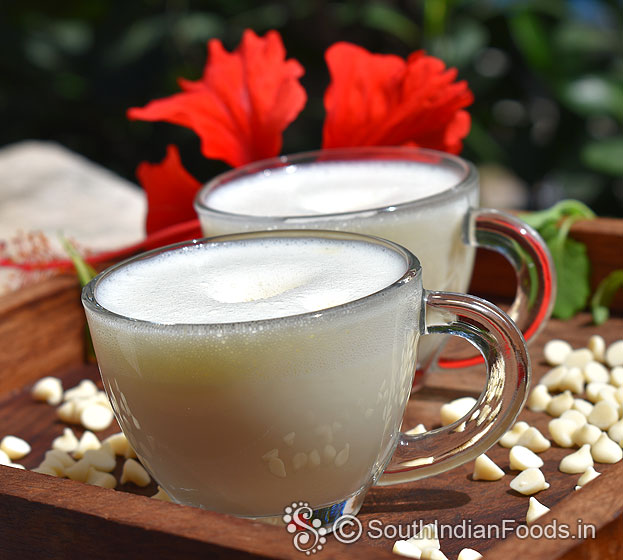 Creamy white hot chocolate