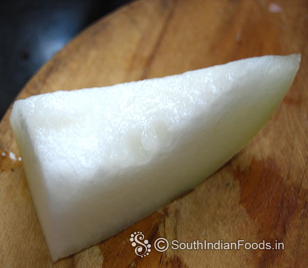 Take 1/4 white pumpkin[Ash gourd]