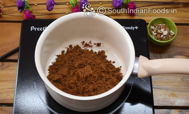 Yellow pumpkin jaggery halwa step 6