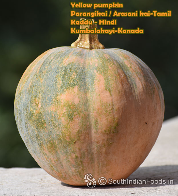 Whole yellow pumpkin