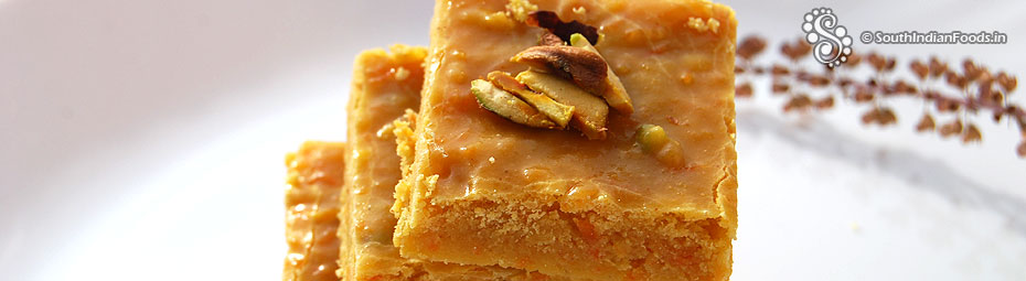 Besan carrot burfi 