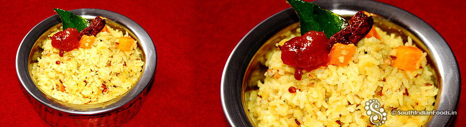 Carrot Paruppu Sadam | Carrot Toor dal Rice