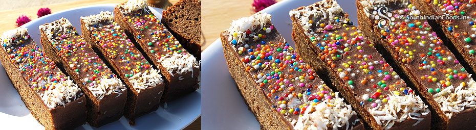Eggless dates cake